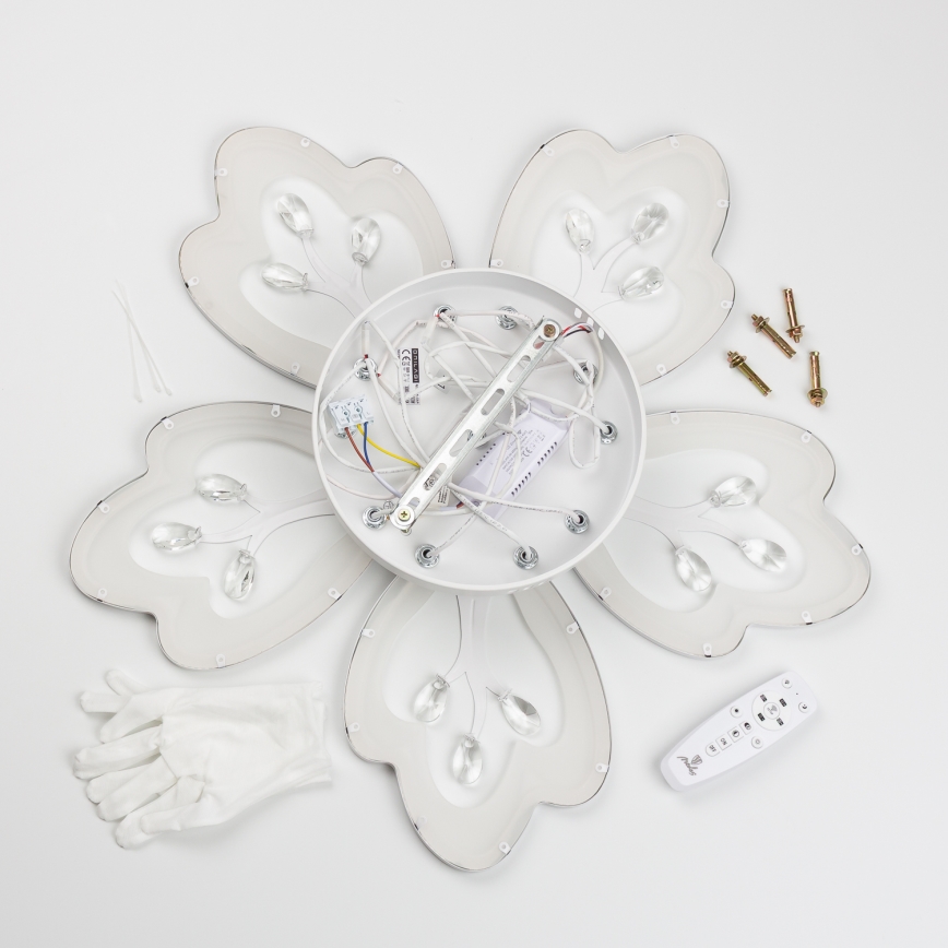 Brilagi - LED Hämardatav pinnale kinnitatav lühter TWIST LED/80W/230V 3000-6500K valge + kaugjuhtimispult