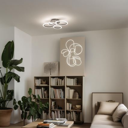 Brilagi - LED hämardatav pinnapealne laelühter ORBITS LED/50W/230V 3000-6500K must + kaugjuhtimispult