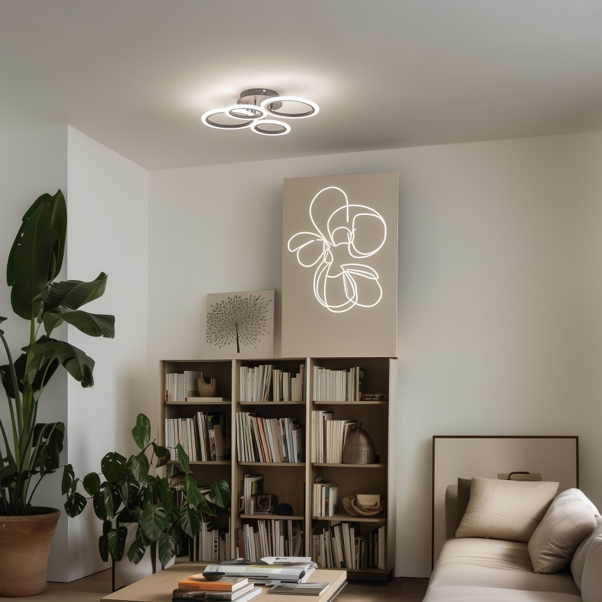 Brilagi - LED hämardatav pinnapealne laelühter ORBITS LED/50W/230V 3000-6500K must + kaugjuhtimispult