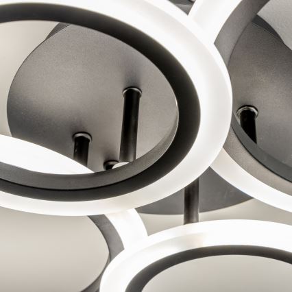 Brilagi - LED hämardatav pinnapealne laelühter ORBITS LED/50W/230V 3000-6500K must + kaugjuhtimispult