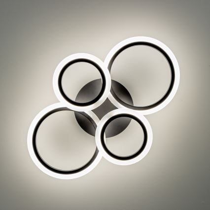 Brilagi - LED hämardatav pinnapealne laelühter ORBITS LED/50W/230V 3000-6500K must + kaugjuhtimispult