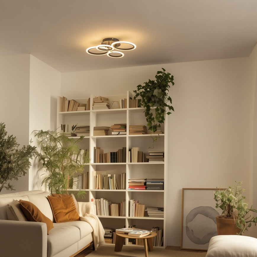 Brilagi - LED hämardatav pinnapealne laelühter ORBITS LED/50W/230V 3000-6500K must + kaugjuhtimispult