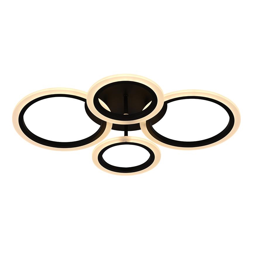 Brilagi - LED hämardatav pinnapealne laelühter ORBITS LED/50W/230V 3000-6500K must + kaugjuhtimispult