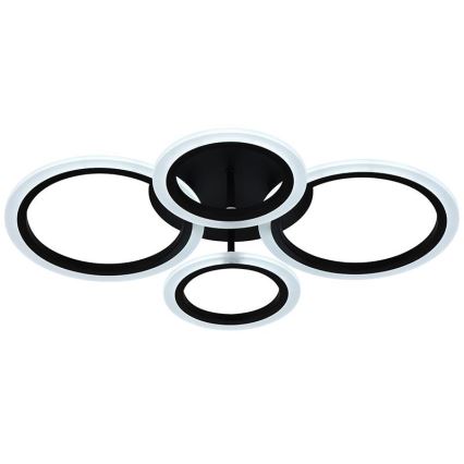 Brilagi - LED hämardatav pinnapealne laelühter ORBITS LED/50W/230V 3000-6500K must + kaugjuhtimispult