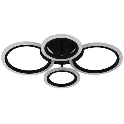 Brilagi - LED hämardatav pinnapealne laelühter ORBITS LED/50W/230V 3000-6500K must + kaugjuhtimispult