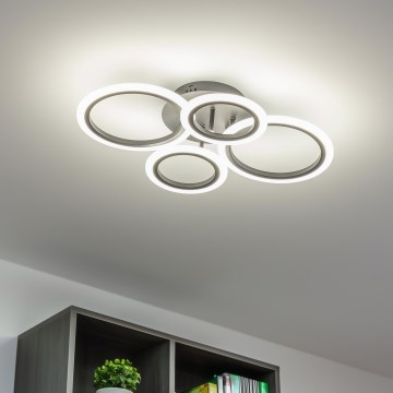 Brilagi - LED hämardatav pinnapealne laelühter ORBITS LED/50W/230V 3000-6500K must + kaugjuhtimispult