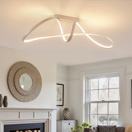 Brilagi - LED hämardatav pinnapealne lühter TWISTER LED/60W/230V 3000-6000K beež + kaugjuhtimispult