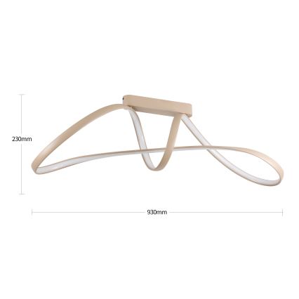 Brilagi - LED hämardatav pinnapealne lühter TWISTER LED/60W/230V 3000-6000K beež + kaugjuhtimispult