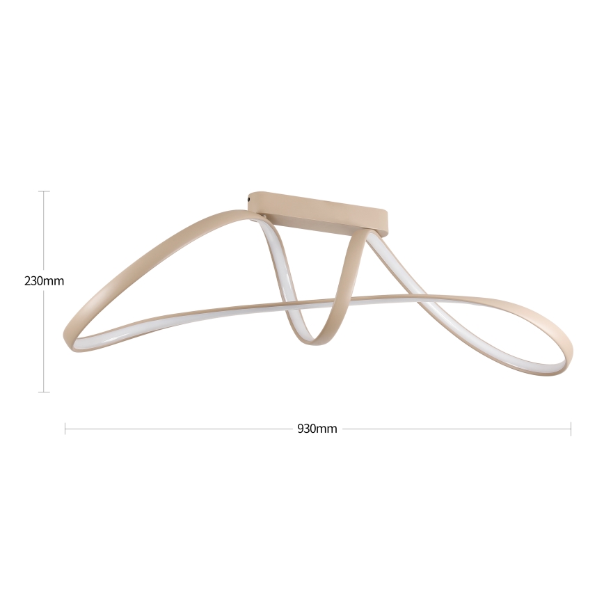 Brilagi - LED hämardatav pinnapealne lühter TWISTER LED/60W/230V 3000-6000K beež + kaugjuhtimispult