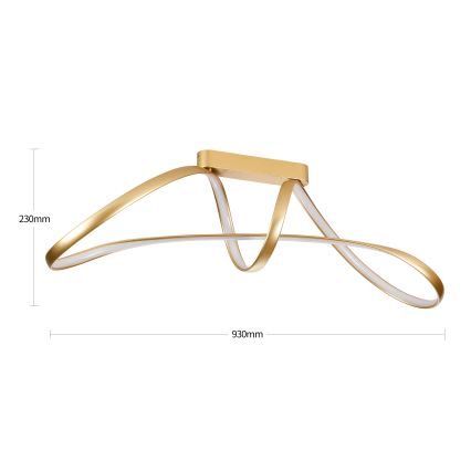 Brilagi - LED-hämardatav pinnapealne laevalgusti TWISTER LED/60W/230V 3000-6000K kuldne + kaugjuhtimispult