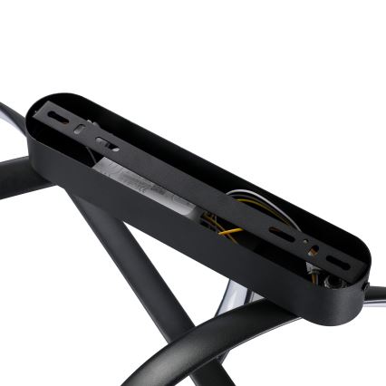 Brilagi - hämardatav LED pinnapealne laelamp TWISTER LED/60W/230V 3000-6000K must + kaugjuhtimispult