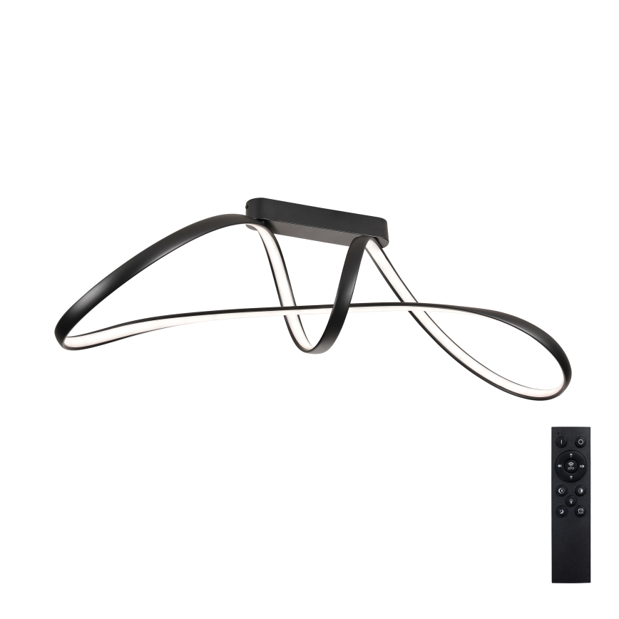 Brilagi - hämardatav LED pinnapealne laelamp TWISTER LED/60W/230V 3000-6000K must + kaugjuhtimispult