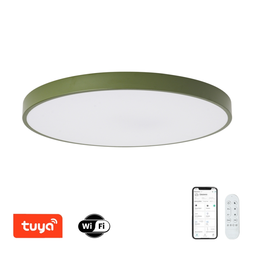 Brilagi - hämardatav LED-valgusti POOL SMART LED/100W/230V, läbimõõt 80 cm, Wi-Fi Tuya + kaugjuhtimispult, roheline