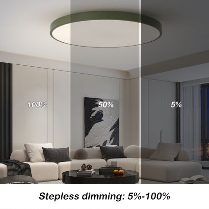 Brilagi - LED-hämardatav valgusti POOL SMART LED/128W/230V, läbimõõt 100 cm, 3000-6000K, Wi-Fi Tuya + kaugjuhtimispult, roheline