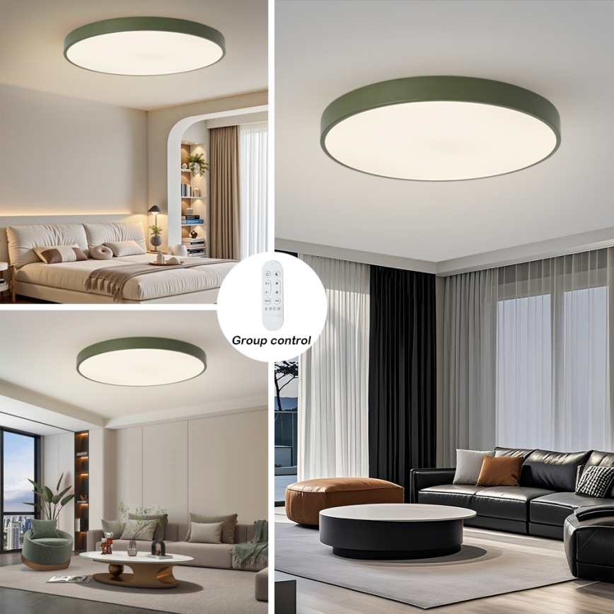 Brilagi - LED-hämardatav valgusti POOL SMART LED/128W/230V, läbimõõt 100 cm, 3000-6000K, Wi-Fi Tuya + kaugjuhtimispult, roheline