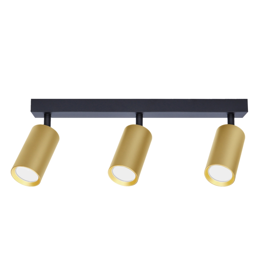 Brilagi - LED RGBW hämardatav suunavalgusti SELE GOLDEN 3xGU10/4,8W/230V 3000K must/kuldne + kaugjuhtimispult