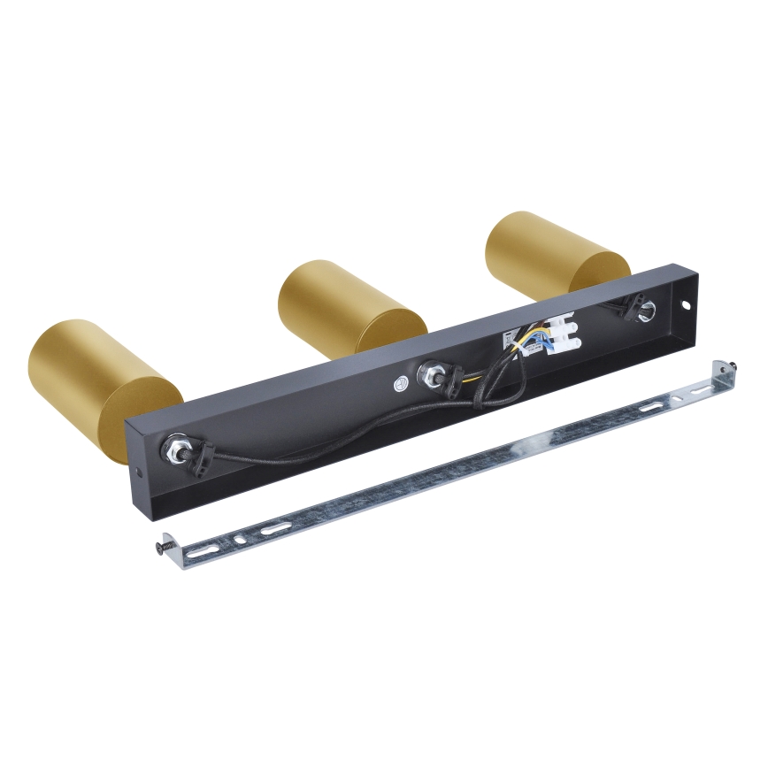 Brilagi - LED RGBW hämardatav suunavalgusti SELE GOLDEN 3xGU10/4,8W/230V 3000K must/kuldne + kaugjuhtimispult