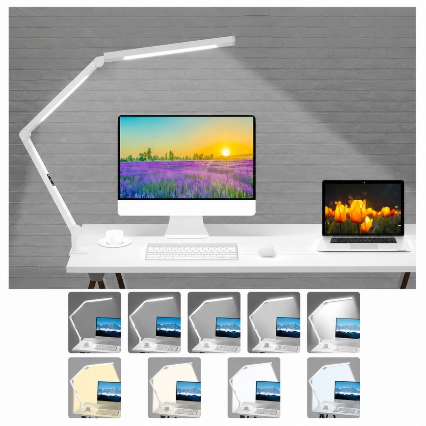 Brilagi - LED hämardatav puutetundlik painduv laualamp VARIO LED/12W/230V 3000/4000/5000/6500K CRI 92 valge