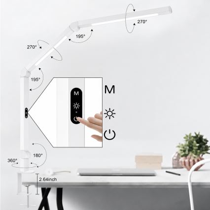 Brilagi - LED hämardatav puutetundlik painduv laualamp VARIO LED/12W/230V 3000/4000/5000/6500K CRI 92 valge