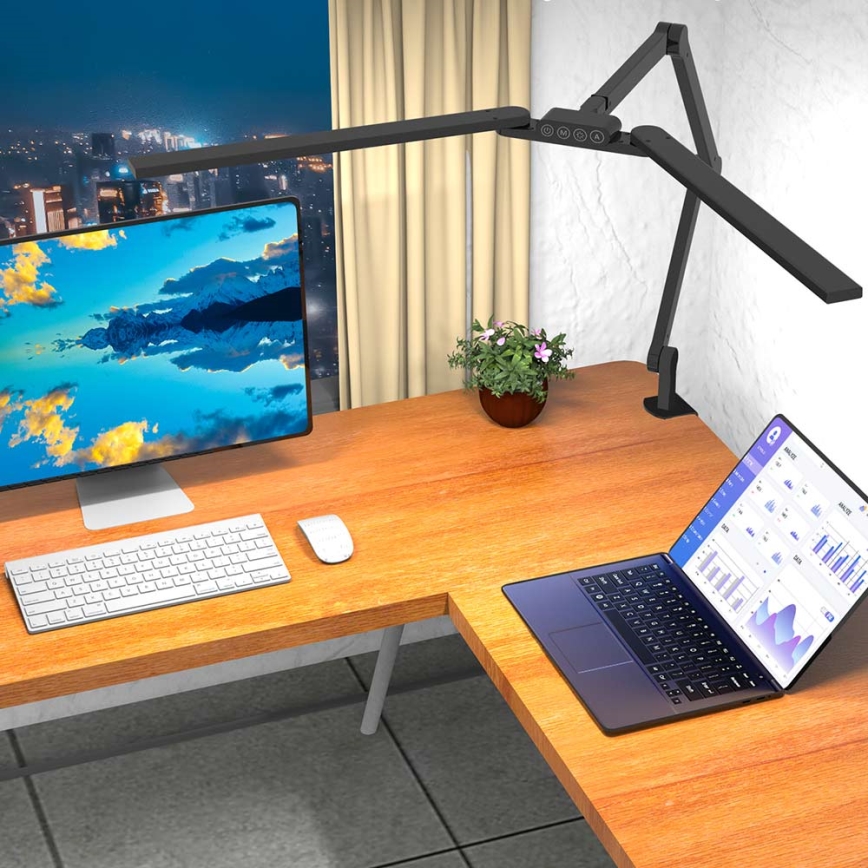 Brilagi - LED Hämardatav puutetundlik paindlik laualamp VARIO LED/24W/230V 3000-6500K CRI 92 must