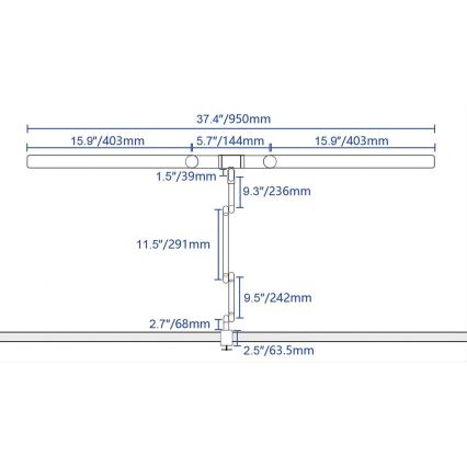 Brilagi - LED Hämardatav puutetundlik paindlik laualamp VARIO LED/24W/230V 3000-6500K CRI 92 valge