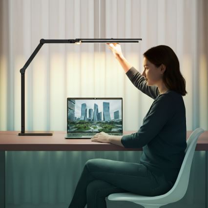 Brilagi - VARIO LED hämardatav puutetundlik lauavalgusti LED/24W/230V 3000-6500K CRI 92 must