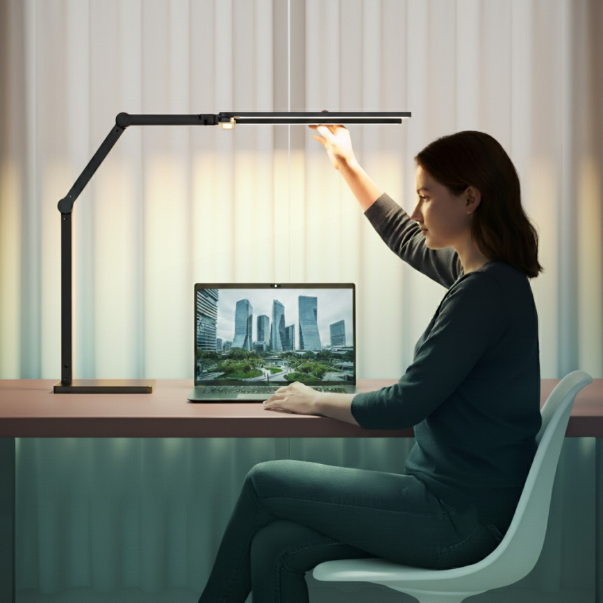 Brilagi - VARIO LED hämardatav puutetundlik lauavalgusti LED/24W/230V 3000-6500K CRI 92 must