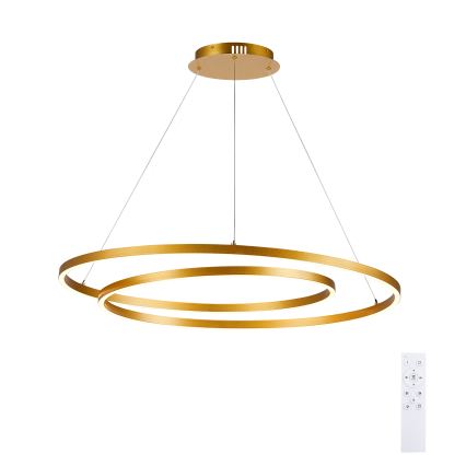 BRILAGI - hämardatav TWISTER LED-lühter kaabliga, 105 W, 230 V, 3000-6000 K, läbimõõt 100 cm, kuldne + kaugjuhtimispult