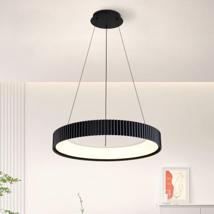 Brilagi - hämardatav LED-lühter riputuskaabliga FALCON MODERN LED/54W/230V 3000-6500K läbimõõt 60 cm must + kaugjuhtimispult