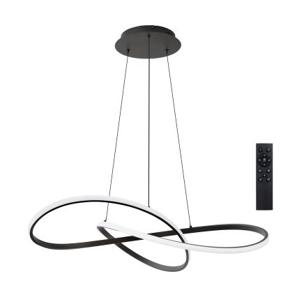 Brilagi - LED-hämardatav ripatslühter kaablil INFINITY LED/80W/230V 3000-6000K 80x80 cm must + kaugjuhtimispult
