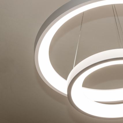 Brilagi - hämardatav LED-rippvalgusti juhtmel FALCON SLIM LED/68W/230V 3000-6500K Ø 50 cm valge + kaugjuhtimispult