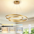 BRILAGI - LED hämardatav ripplamp kaablil TWISTER LED/75W/230V 3000-6000K läbimõõt 70 cm kuldne + kaugjuhtimispult