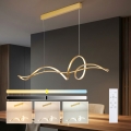Brilagi - LED hämardatav ripplamp traadil SIGNATURE LED/55W/230V 3000-6000K 120x23 cm kuldne + kaugjuhtimispult