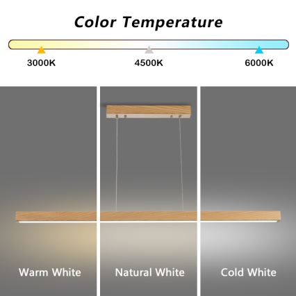 Brilagi - LED hämardatav ripplamp köiel OAK SMART LED/30W/230V Wi-Fi Tuya tamm + kaugjuhtimispult