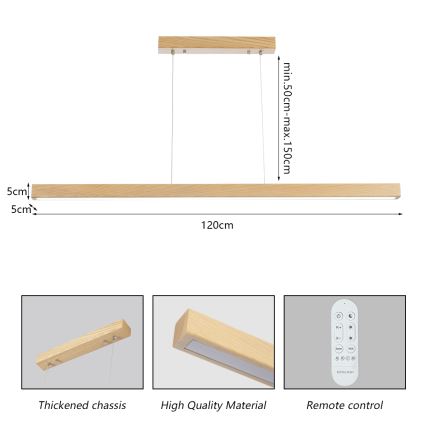 Brilagi - LED hämardatav ripplamp köiel OAK SMART LED/30W/230V Wi-Fi Tuya tamm + kaugjuhtimispult