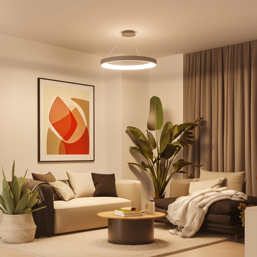 BRILAGI - LED Hämardatav ripplühter kaablil FALCON II LED/108W/230V 3000-6500K läbimõõt 80 cm beež + kaugjuhtimispult
