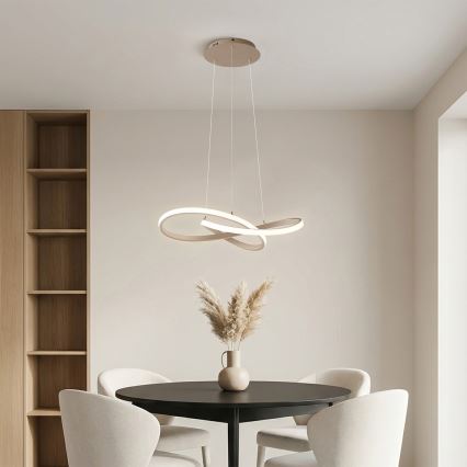 Brilagi - LED hämardatav rippvalgusti INFINITY kaabliga LED/55W/230V 3000-6000K 50x50 cm beež + kaugjuhtimispult