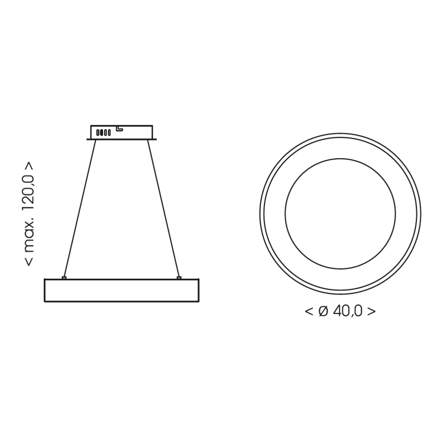 BRILAGI - Hämardatav LED-laelühter kaablil FALCON II LED/67W/230V 3000-6500K pr. 40 cm beež + kaugjuhtimispult