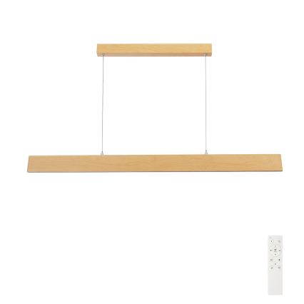 Brilagi - LED-dimmendatav ripplamp kaablil SLIMLINE LED/40W/230V 3000-6000K tammeviimistlus + kaugjuhtimispult