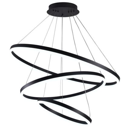 Brilagi - hämardatav CIRCLE LED-rippvalgusti kaabliga LED/125W/230V 3000-6500K, läbimõõt 80 cm, must + kaugjuhtimispult