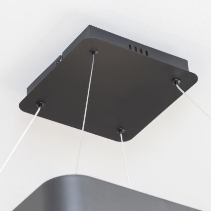 Brilagi - LED-hämardatav kaabliga rippvalgusti FALCON II LED/125W/230V 3000-6500K 60x60 cm must + kaugjuhtimispult