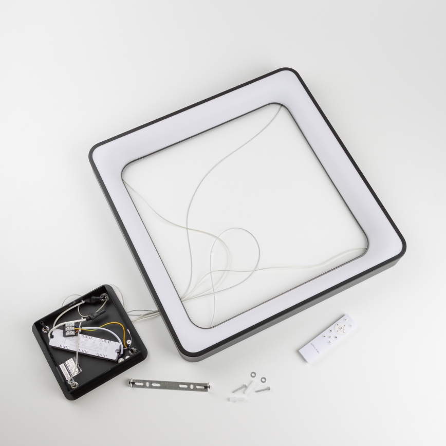 Brilagi - LED-hämardatav kaabliga rippvalgusti FALCON II LED/125W/230V 3000-6500K 60x60 cm must + kaugjuhtimispult