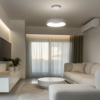 Brilagi - hämardatav LED-ripplamp kaablil FALCON LED/80W/230V 3000-6500K läbimõõt 60 cm valge + kaugjuhtimispult