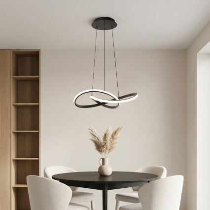 Brilagi - LED-hämardatav rippvalgusti riputuskaabliga INFINITY LED/55W/230V 3000-6000K 50x50 cm must + kaugjuhtimispult
