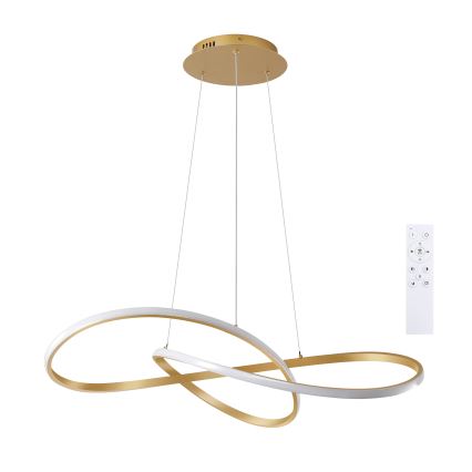 Brilagi - hämardatav LED-lühter kaablil INFINITY LED/80W/230V 3000-6000K 80x80 cm kuldne + kaugjuhtimispult
