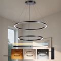 Brilagi - LED-hämardatav rippvalgusti kaabliga PORTOFINO LED/98W/230V 3000-6000K läbimõõt 80 cm must + kaugjuhtimispult
