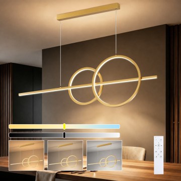 BRILAGI - LED hämardatav rippvalgusti kaabliga SIGNATURE LED/53W/230V 3000-6000K 120 cm kuldne + kaugjuhtimispult