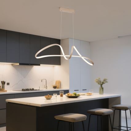 Brilagi - LED-hämardatav rippvalgusti kaablil TWISTER LED/60W/230V 3000-6000K beež + kaugjuhtimispult