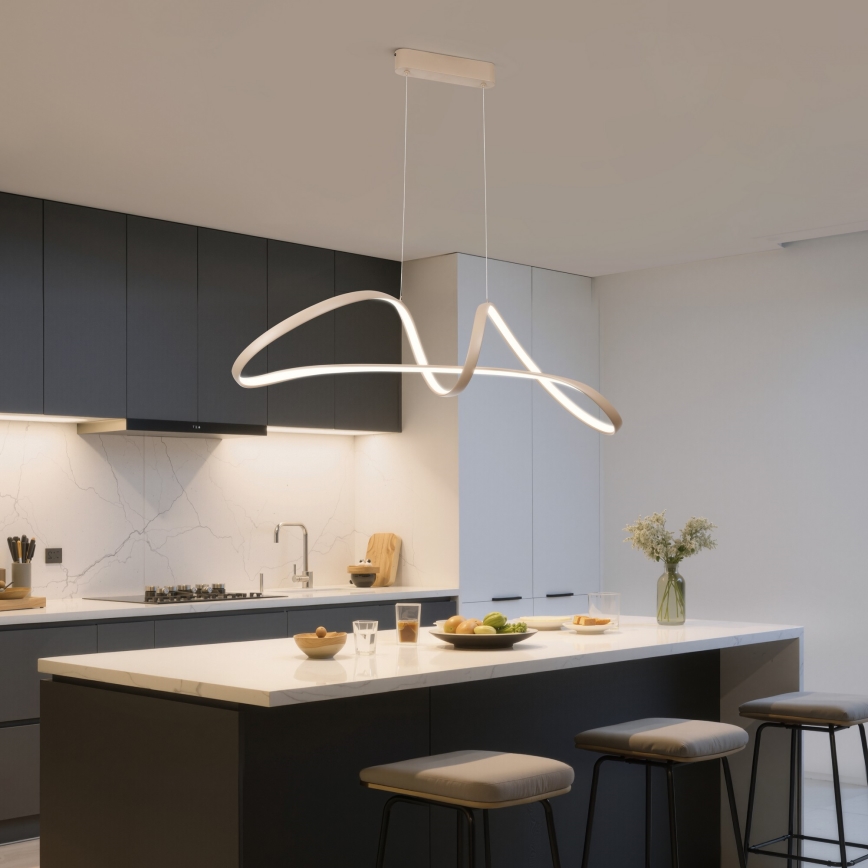 Brilagi - LED-hämardatav rippvalgusti kaablil TWISTER LED/60W/230V 3000-6000K beež + kaugjuhtimispult