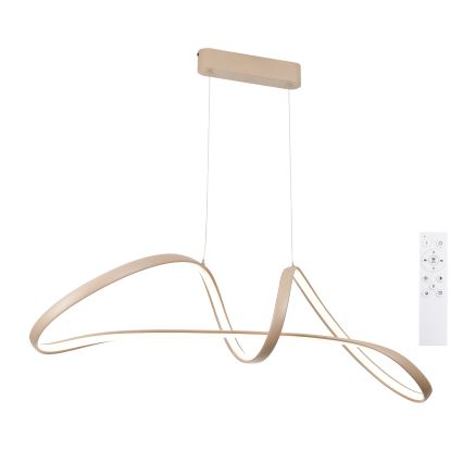 Brilagi - LED-hämardatav rippvalgusti kaablil TWISTER LED/60W/230V 3000-6000K beež + kaugjuhtimispult